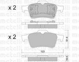 Тормозные колодки METELLI 22-0337-0
