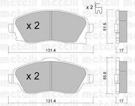 Тормозные колодки METELLI 22-0340-0