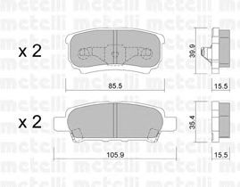 Тормозные колодки METELLI 22-0737-0