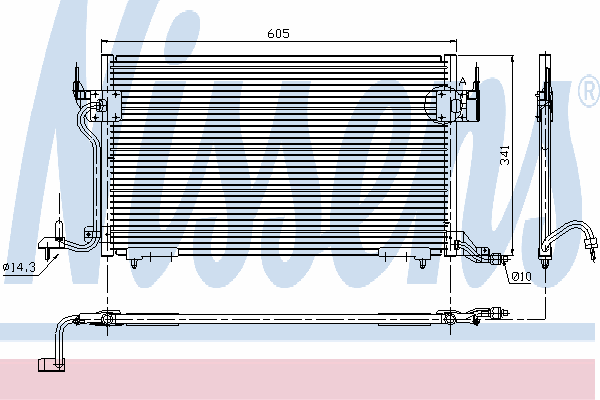 Радіатор кондиціонера NISSENS 94200