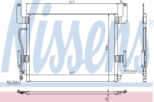 Радиатор кондиционера NISSENS 94254