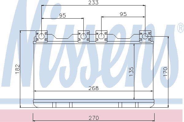 Радиатор отопителя NISSENS 70515
