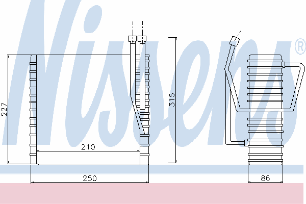 Испаритель кондиционера NISSENS 92232