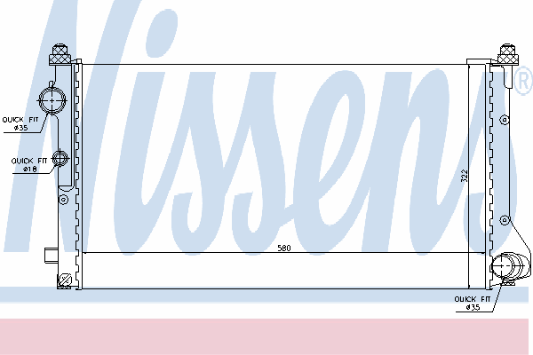 Радиатор, охлаждение двигателя NISSENS 617846