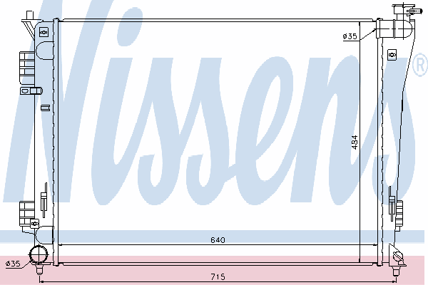 Радиатор, охлаждение двигателя NISSENS 67550