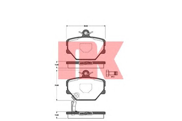 Тормозные колодки NK 223344