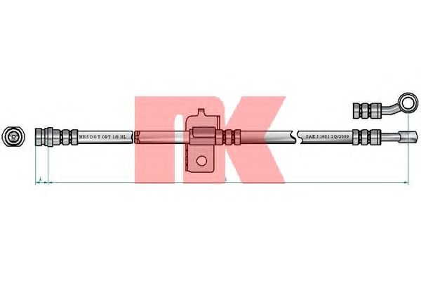 Тормозной шланг NK 853495