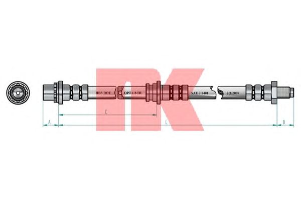 Тормозной шланг NK 854021