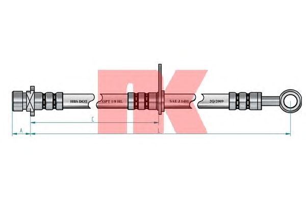 Тормозной шланг NK 852660