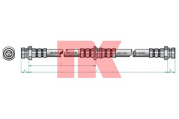 Тормозной шланг NK 853054