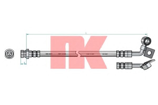 Тормозной шланг NK 853422