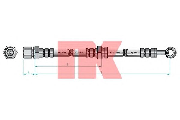 Тормозной шланг NK 855008