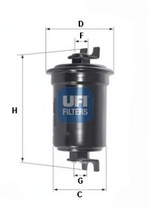 Топливный фильтр UFI 31.545.00