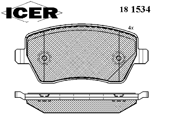 Тормозные колодки ICER 181534