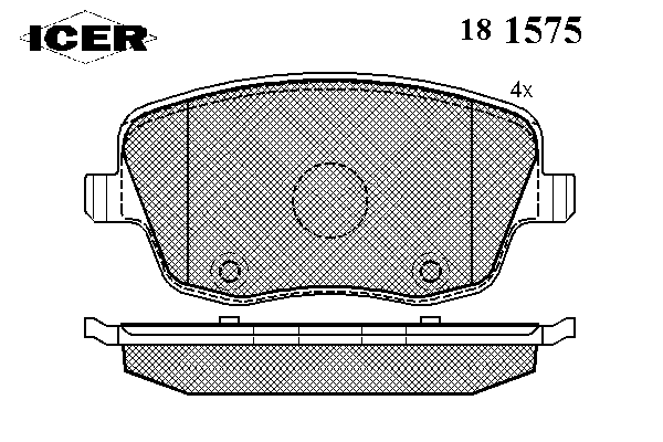 Тормозные колодки ICER 181575