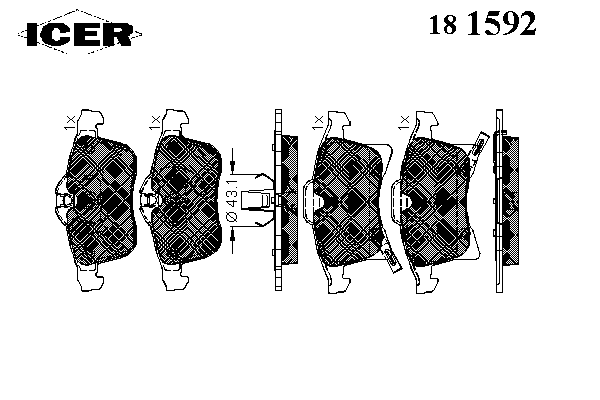 Тормозные колодки ICER 181592