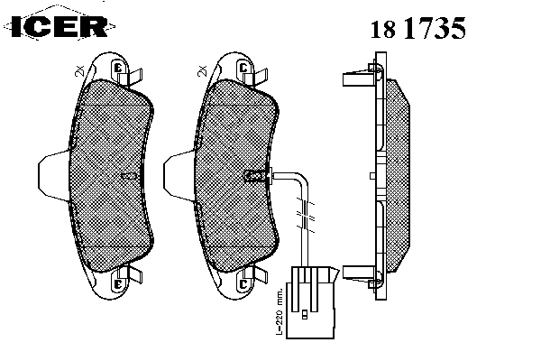 Тормозные колодки ICER 181735