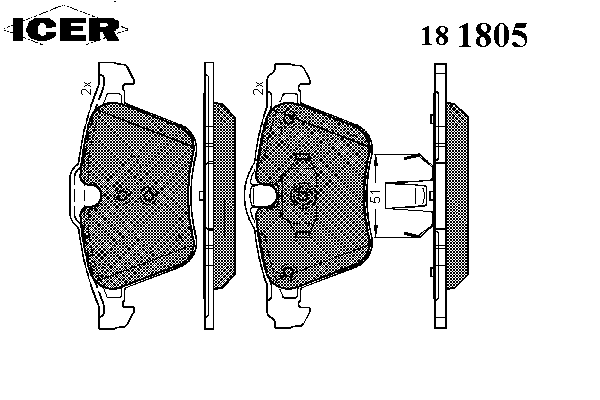 Тормозные колодки ICER 181805