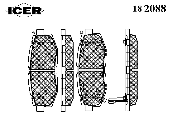 Тормозные колодки ICER 182088