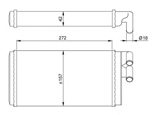 Радиатор отопителя NRF 50602