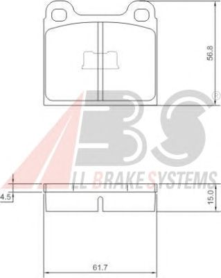 Тормозные колодки A.B.S. 36088
