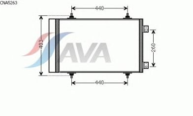 Радиатор кондиционера AVA QUALITY COOLING CNA5263