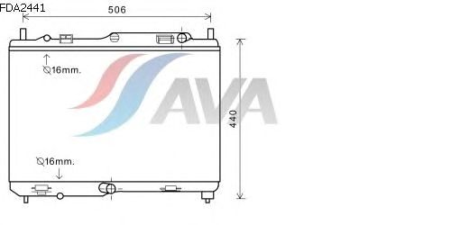 Радиатор, охлаждение двигателя AVA QUALITY COOLING FDA2441