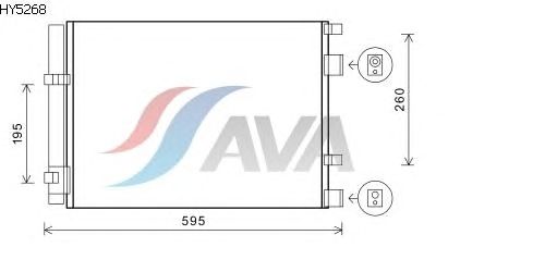 Радиатор кондиционера AVA QUALITY COOLING HY5268