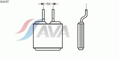 Радиатор отопителя AVA QUALITY COOLING OL6197