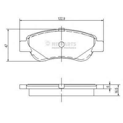 Гальмівні колодки NIPPARTS J3602122