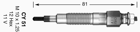 Свеча накала NGK CY51