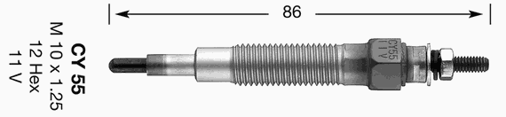 Свічка розжарення NGK 3861