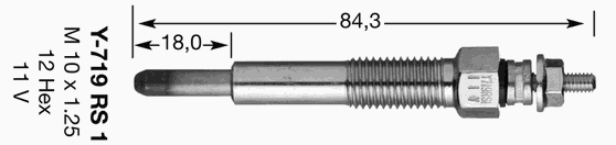Свеча накала NGK Y719RS1