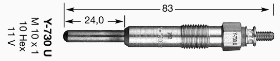 Свеча накала NGK 6704
