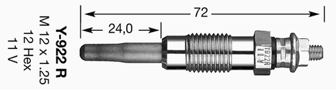 Свеча накала NGK 4356