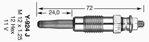 Свеча накала NGK 7906