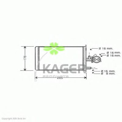 Радиатор отопителя KAGER 32-0099