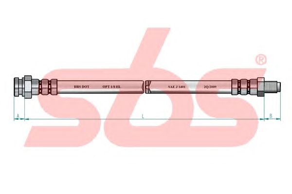 Тормозной шланг sbs 1330851017