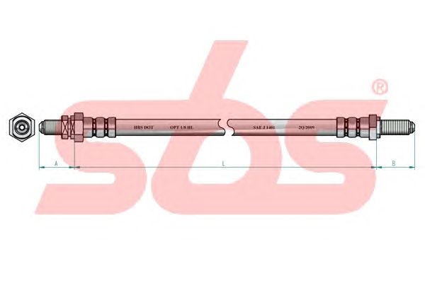 Тормозной шланг sbs 1330852594