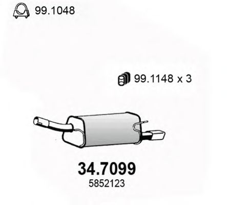 Глушник ASSO 34.7099