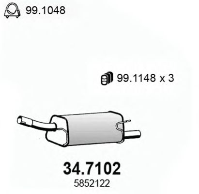 Глушитель ASSO 34.7102