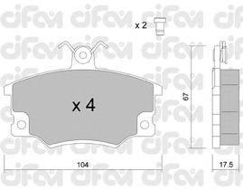 Тормозные колодки CIFAM 822-030-1