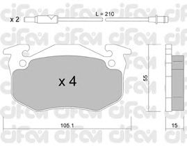 Тормозные колодки CIFAM 822-036-2