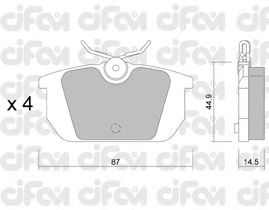 Тормозные колодки CIFAM 822-064-0