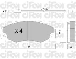 Гальмівні колодки CIFAM 822-096-0