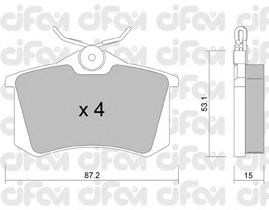 Тормозные колодки CIFAM 822-100-0