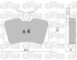 Тормозные колодки CIFAM 822-100-1