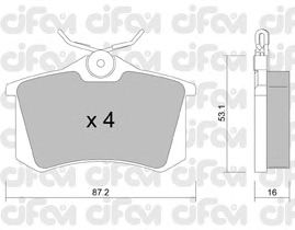 Тормозные колодки CIFAM 822-100-2