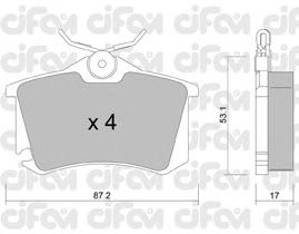 Тормозные колодки CIFAM 822-100-5
