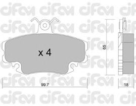 Тормозные колодки CIFAM 822-120-0
